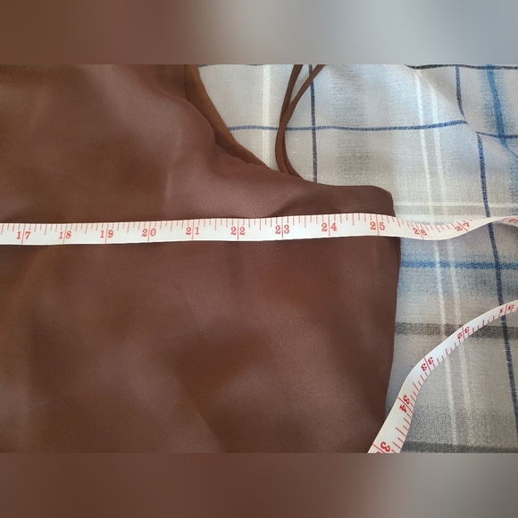 Cato Brown Sleeveless Surplice Blouse Top with Ruffle Size 22/24 W - Picture 7 of 11